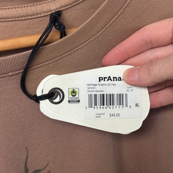 NWT Prana Men’s XL/W’s XXL ST Heritage Graphic SS Tee 1972551 in Shroom Mandala - Picture 9 of 15